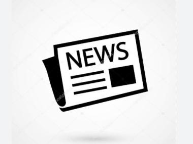 Pictogram af en avis med News som overskrift og streger som resten af teksten